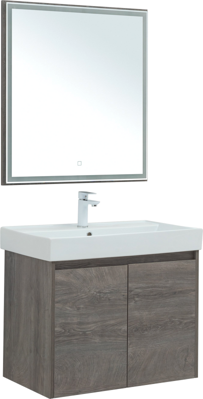 Мебель для ванной комнаты Aquanet Nova Lite 75 дуб рошелье, с дверками