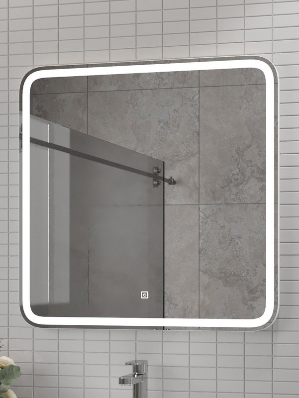 Зеркало CONTINENT Led Russo 70х70 см, сенсорное, с холодной подсветкой