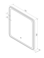 Зеркало CONTINENT Led Russo 70х70 см, сенсорное, с холодной подсветкой