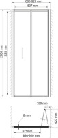 Душевая дверь в нишу Wasserkraft Weser 78F04 90 см