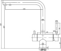 Смеситель для кухни Seaman Visconti SSL-7328-GL gun light