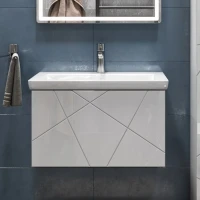 Мебель для ванной комнаты Vigo Geometry 70 подвесная, белая, раковина Como 70