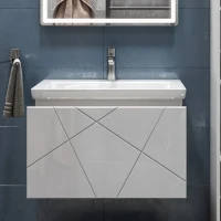 Мебель для ванной комнаты Vigo Geometry 70 подвесная, белая, раковина Como 70