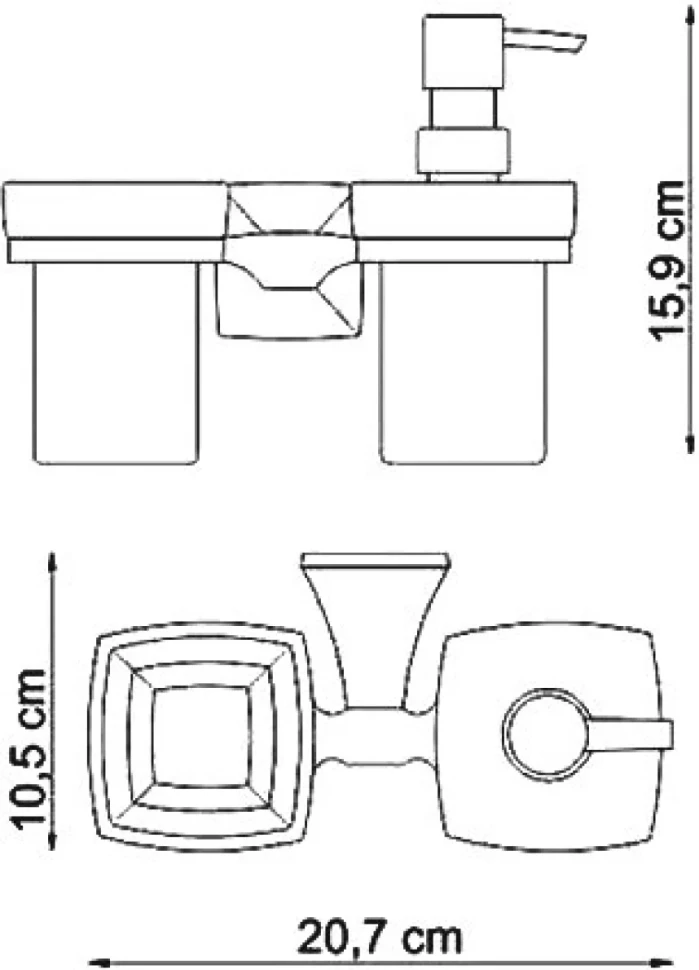 Набор Стакан Wasserkraft Wern K-2528D + Дозатор K-2589