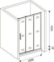 Душевая дверь в нишу Good Door Orion WTW-100-C-CH