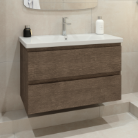Тумба под раковину без столешницы Caprigo Forte 90 подвесная, шоколадный орех