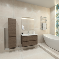 Тумба под раковину без столешницы Caprigo Forte 90 подвесная, шоколадный орех