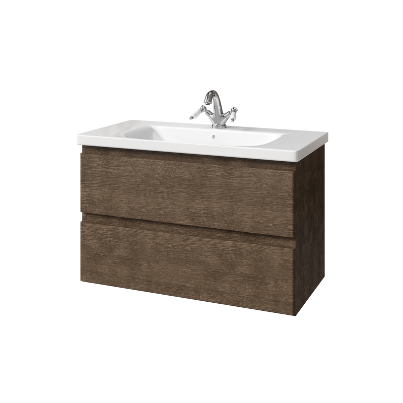 Тумба под раковину без столешницы Caprigo Forte 90 подвесная, шоколадный орех