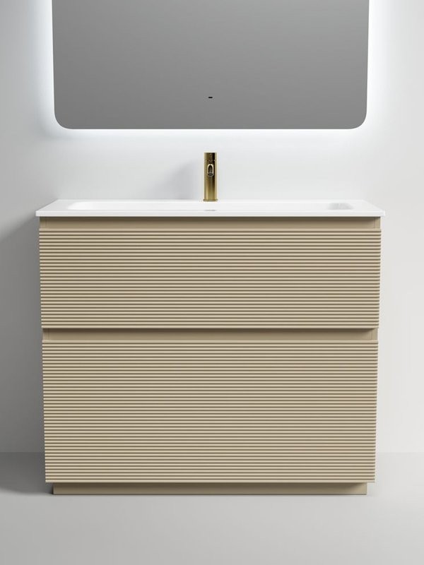 Тумба с раковиной Sancos Folk Floor 100 напольная, капучино, раковина CN7013