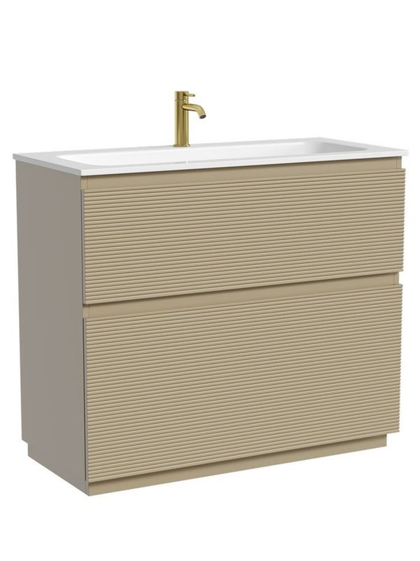 Тумба с раковиной Sancos Folk Floor 100 напольная, капучино, раковина CN7013