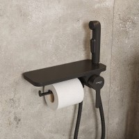 Гигиенический душ STWORKI Стокгольм HFSG35030 со смесителем, С ВНУТРЕННЕЙ ЧАСТЬЮ, черный