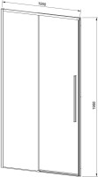 Душевая дверь в нишу Vincea Slim-N VDS-4SN100CL 100 см, профиль хром