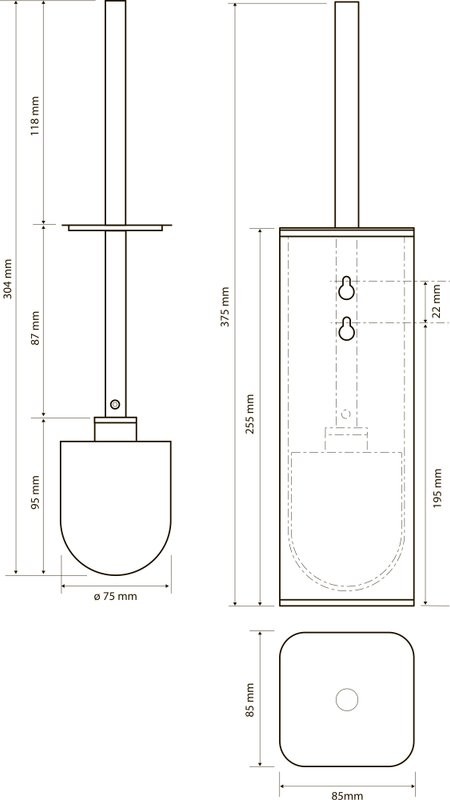 Набор Держатель Bemeta Solo 139112022 + Ершик 139113162