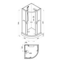 Душевая кабина Triton Прайм Сатин Щ0000077367 90х90 А без крыши