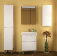 Шкаф-пенал для ванной Dreja QL 35 L/R белый