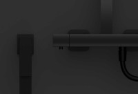 Душевая стойка Vincea Next VSFS-1N0TMB с термостатом, черная матовая