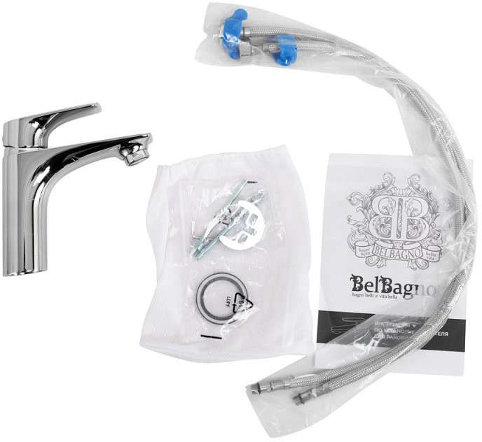 Смеситель для раковины BelBagno Marino LVM-CRM-W0 хром
