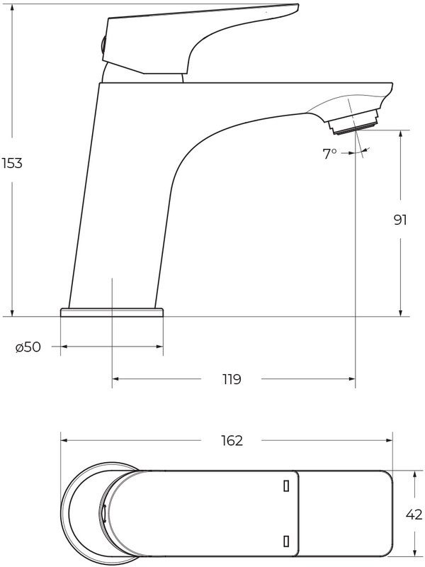 Смеситель для раковины BelBagno Marino LVM-CRM-W0 хром