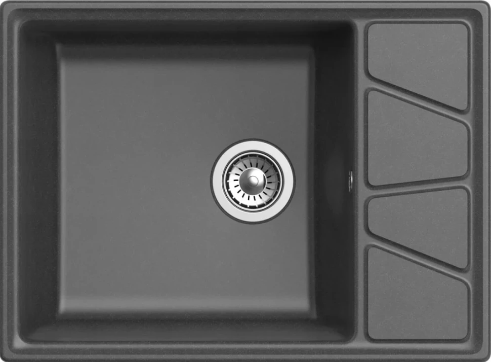 Комплект Мойка GranFest Vertex GF-V-680L графит + Смеситель MEGA Mega