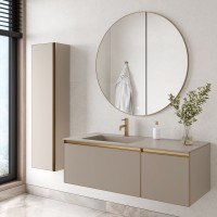 Тумба под раковину без столешницы Armadi Art Quatro 2 120 daphne, профиль matt gold