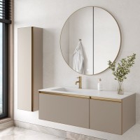 Тумба под раковину без столешницы Armadi Art Quatro 2 120 daphne, профиль matt gold