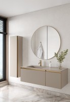 Тумба под раковину без столешницы Armadi Art Quatro 2 120 daphne, профиль matt gold