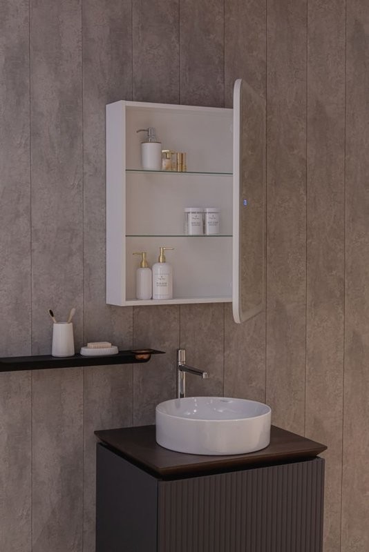 Зеркало в ванную с шкафом AQUAme AQM9202 60x80