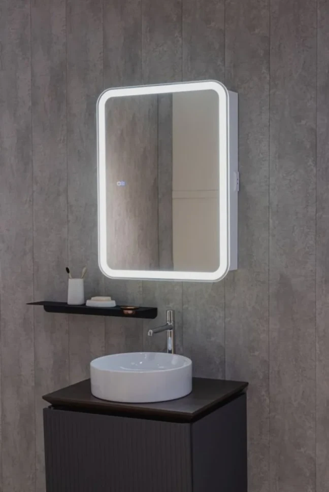 Зеркало в ванную с шкафом AQUAme AQM9202 60x80