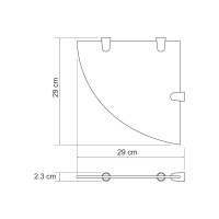 Полка Wasserkraft Abens K-3200 533B угловая black Полка Wasserkraft Abens K-3200 533B угловая black