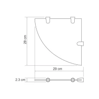 Полка Wasserkraft Abens K-3200 533B угловая black Полка Wasserkraft Abens K-3200 533B угловая black