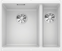 Комплект Мойка Blanco Subline 340/160-U белая, левая + Смеситель Ambis-S 523119