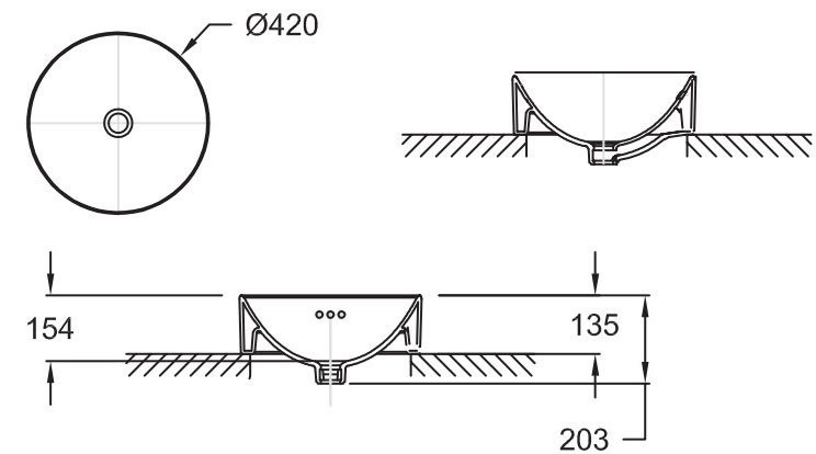 Накладная раковина Jacob Delafon Vox E14800-0 белая