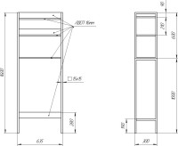 Шкаф в туалет Sanflor 82613185 белый муар
