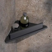 Полка Keuco Aveno 14657 со стеклоочистителем, черная матовая