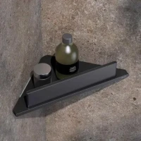 Полка Keuco Aveno 14657 со стеклоочистителем, черная матовая Полка Keuco Aveno 14657 со стеклоочистителем, черная матовая