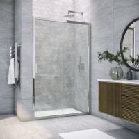 Душевая дверь в нишу Vegas Glass ZP Tur Novo h1900 150 08 01 профиль глянцевый хром, стекло прозрачное