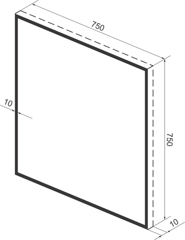 Зеркало Wellsee 7 Rays’ Spectrum 75х75 черное матовое