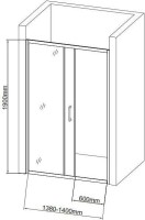 Душевая дверь в нишу Aquanet SD-1400A 140 см