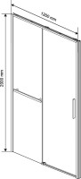 Душевая дверь в нишу Vincea Slim Soft VDS-1SS120CLGM 120 см профиль вороненая сталь, стекло прозрачное