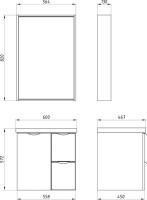 Мебель для ванной комнаты ASB-Mebel Лавре 60 дуб бардолино, белый