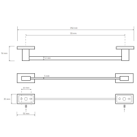 Держатель для полотенец Bemeta Plaza 118104252 глянцевый хром