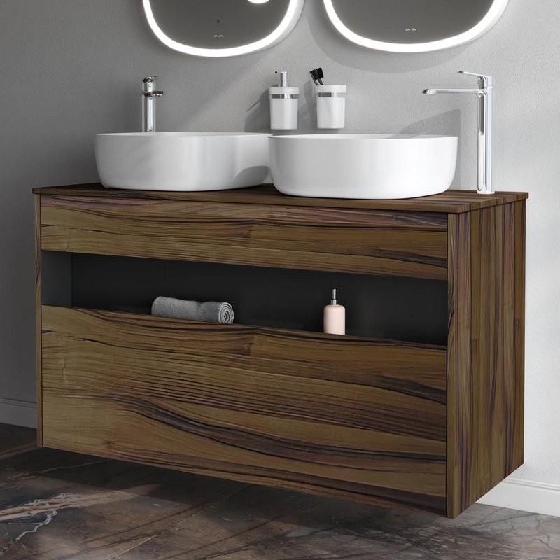 Мебель для ванной комнаты AM.PM Func 120 дуб крафт, со столешницей, раковина M8FWCC30430WG