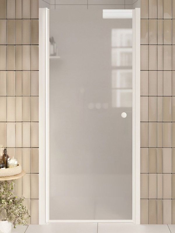 Душевая дверь в нишу Parly DE70F 70x185, профиль белый, стекло матовое