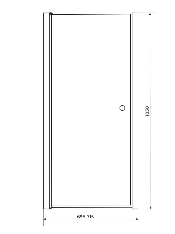 Душевая дверь в нишу Parly DE70F 70x185, профиль белый, стекло матовое
