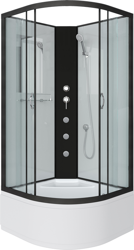 Душевая кабина Niagara Classic NG-6708-14BKG 90x90 см, без крыши, с гидромассажем