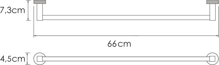 Держатель для полотенец Wasserkraft Tauber 64430 никель