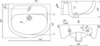 Мебель для ванной комнаты SanStar Аура 45 раковина Элегия