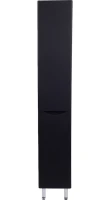 Шкаф пенал для ванной Style Line Бергамо Люкс Plus 30 с бельевой корзиной, антискрейтч черный