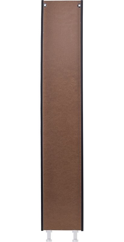 Шкаф пенал для ванной Style Line Бергамо Люкс Plus 30 с бельевой корзиной, антискрейтч черный