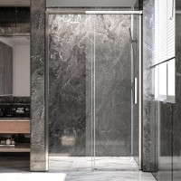Дверь для душевого уголка Veconi Premium Trento PTD-40CH 130 см, профиль хром, стекло прозрачное